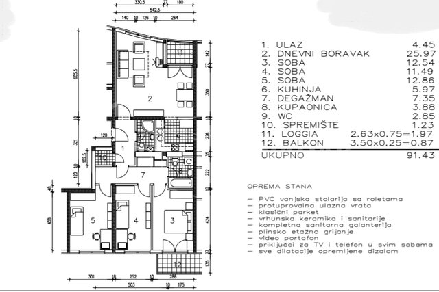 SESVETE / SESVETSKI KRALJEVEC / ČETVEROSOBNI STAN 2190 €/m2