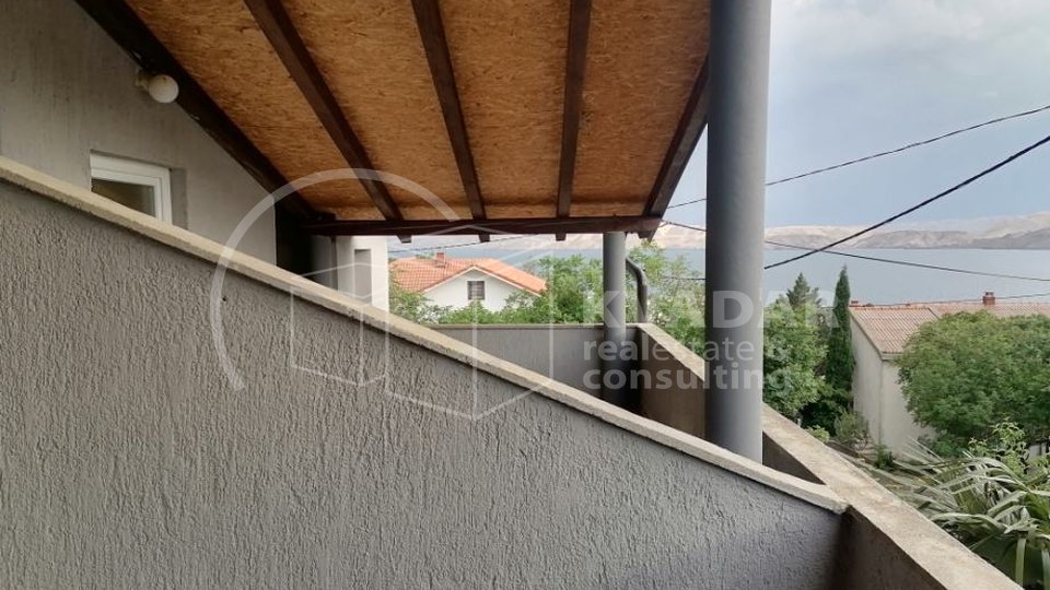 Karlobag - apartment 59m2 with terrace - sea view