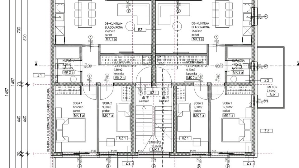 Velika Gorica/centar/novogradnja stan+garaža+parking 89.77m2!