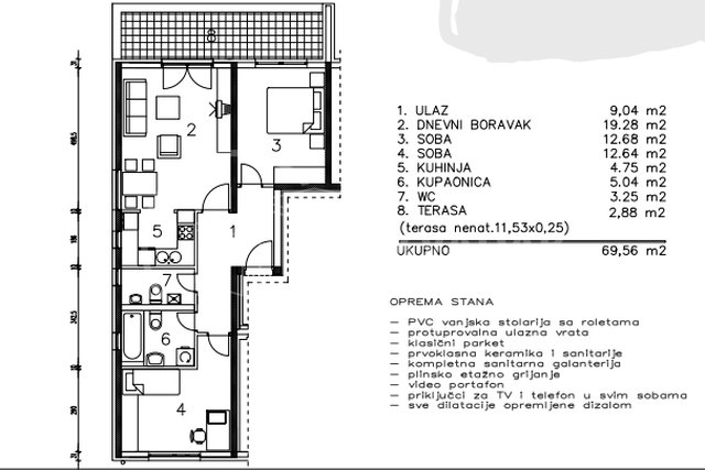 PRODAJA / ZAGREB / S. KRALJEVEC / TROSOBAN STAN 69.56m2 2790 €/m2 / NOVOGRADNJA