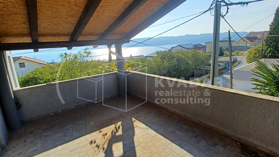 Karlobag - apartment 61m2 - 2 residential units with balcony - sea view