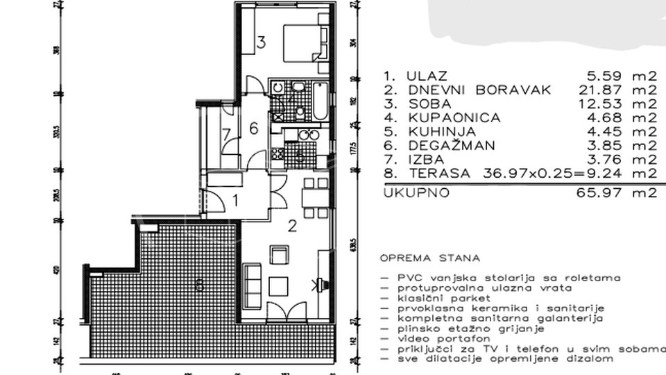 PRODAJA / ZAGREB / S.KRALJEVEC / DVOSOBAN STAN 65.97m2 / 2790 €/m2 / NOVOGRADNJA